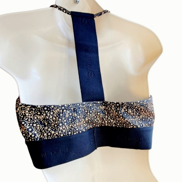 Noli Studio Bra Ultra Reflective Gold and Black Sz L NWT - Picture 3 of 5